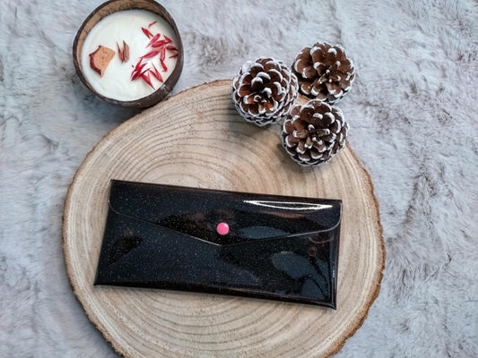 Pochette pailletée Noire