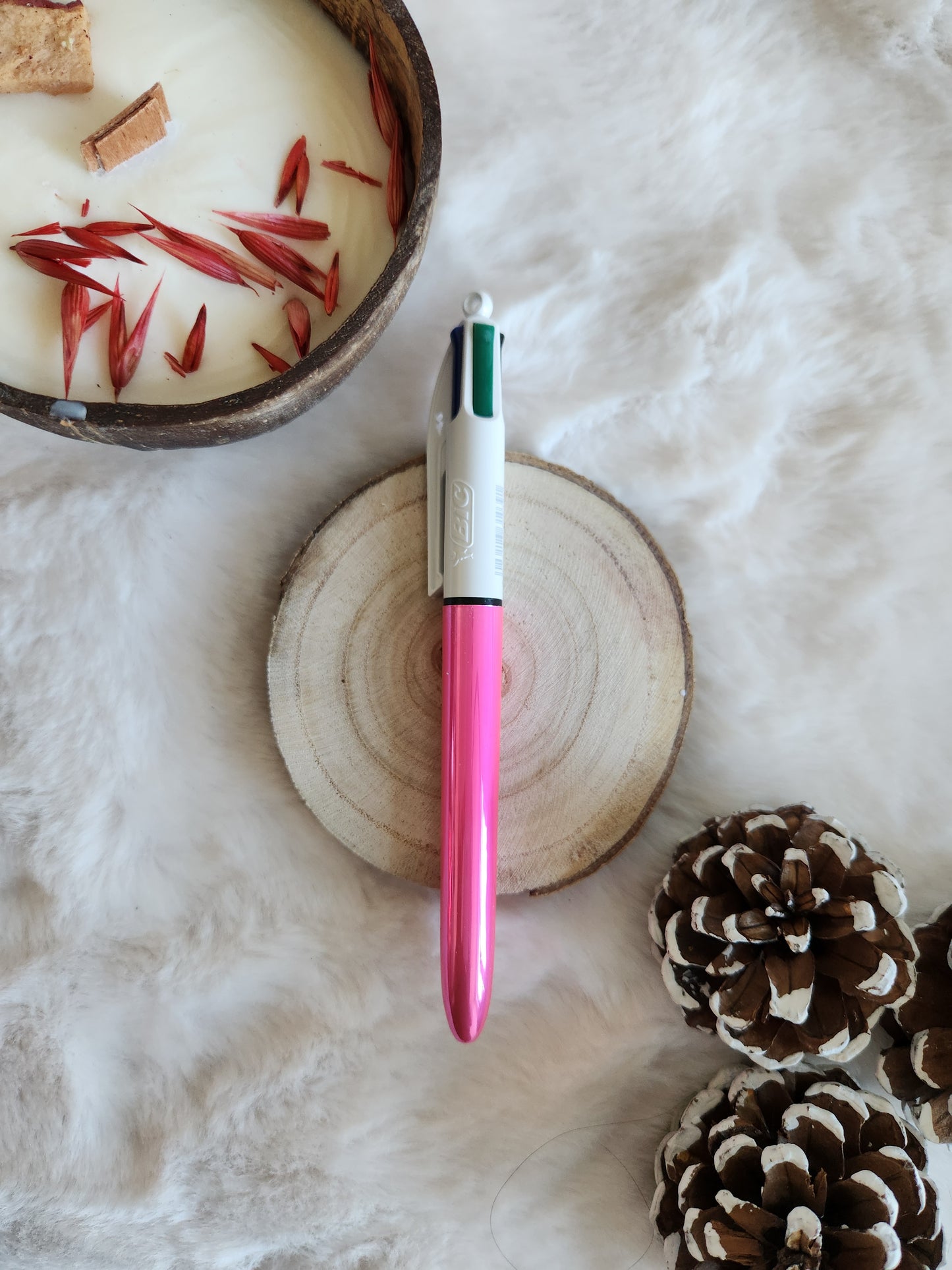 Bic 4 couleurs rose métallisé