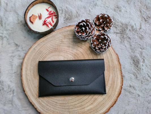Pochette en cuir Noir