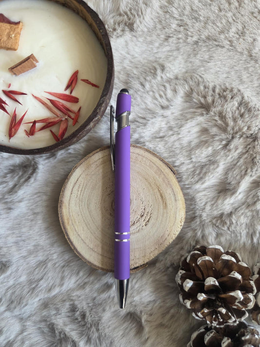 Stylo bille avec embout tactile Violet moyen