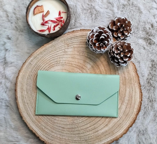 Pochette en cuir Sauge