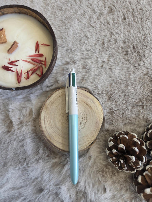 Bic 4 couleurs bleu ciel métallisé mat