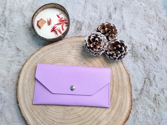 Pochette en cuir Lilac