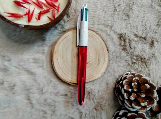 Bic 4 couleurs Rouge métallisé