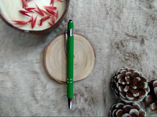 Stylo bille avec embout tactile Vert moyen