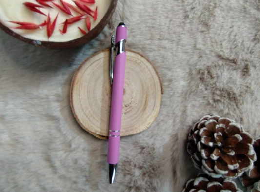 Stylo bille avec embout tactile Violet pastel
