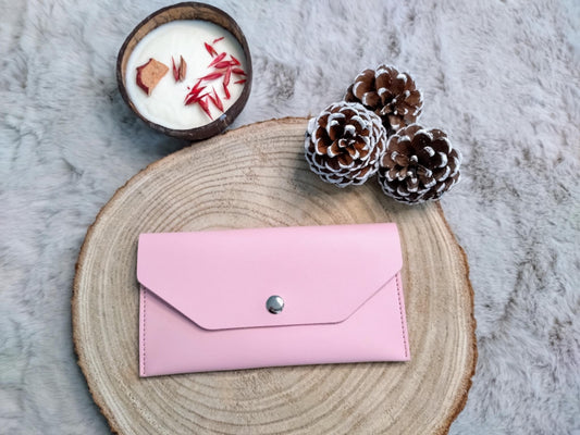Pochette en cuir Rose