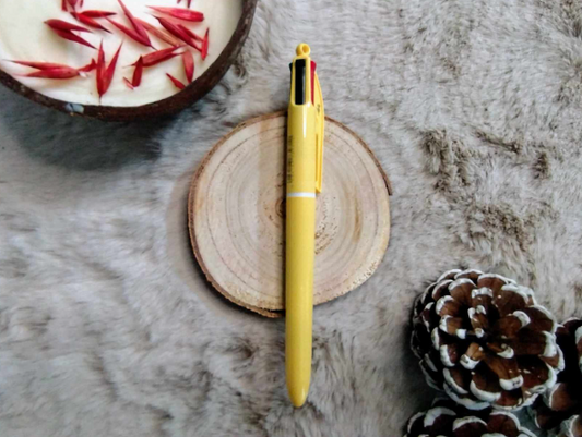 Bic 4 couleurs Jaune Pastel