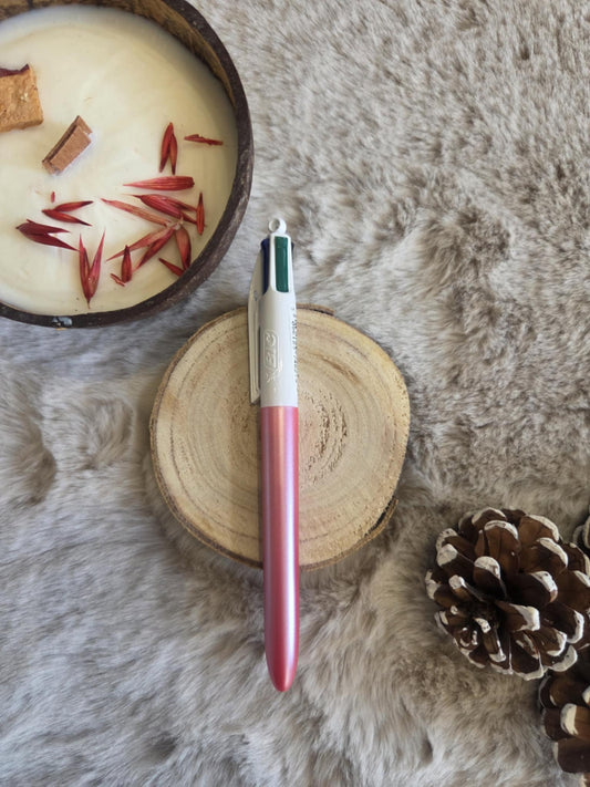 Bic 4 couleurs rose métallisé mat