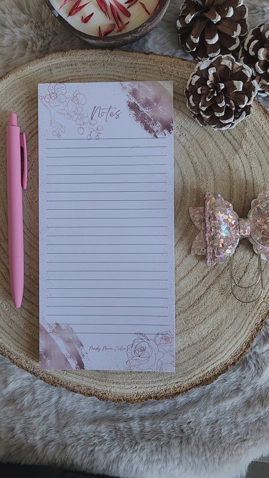Bloc-notes thème rose gold